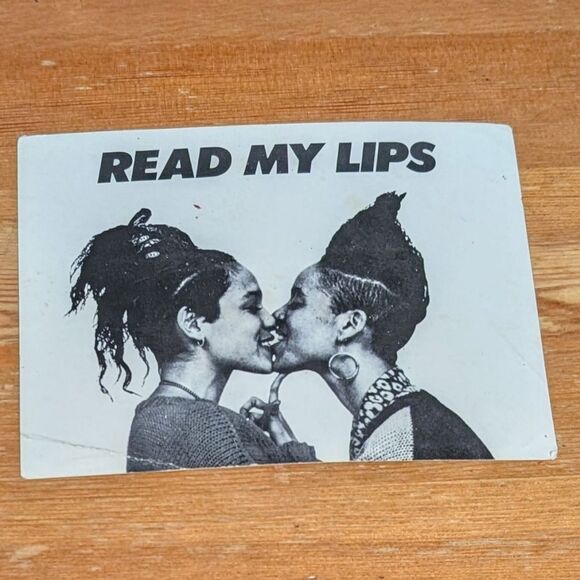 Vintage Read My Lips postcardsAct - Picture 1 of 2